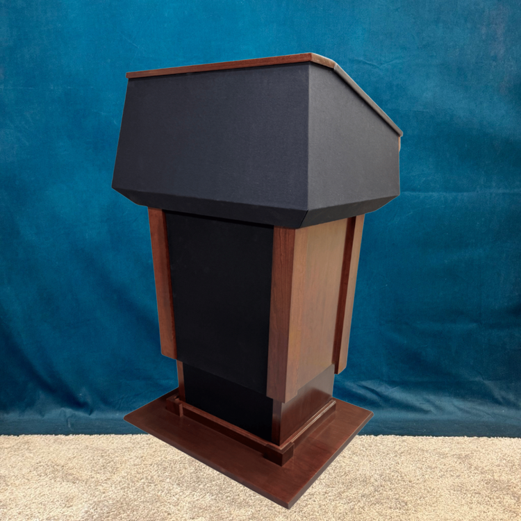 large presidential podium with built in sound and height adjustment options
