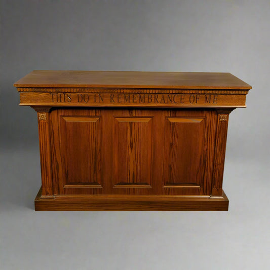 Sacred Church Wood Communion Table Closed #8201