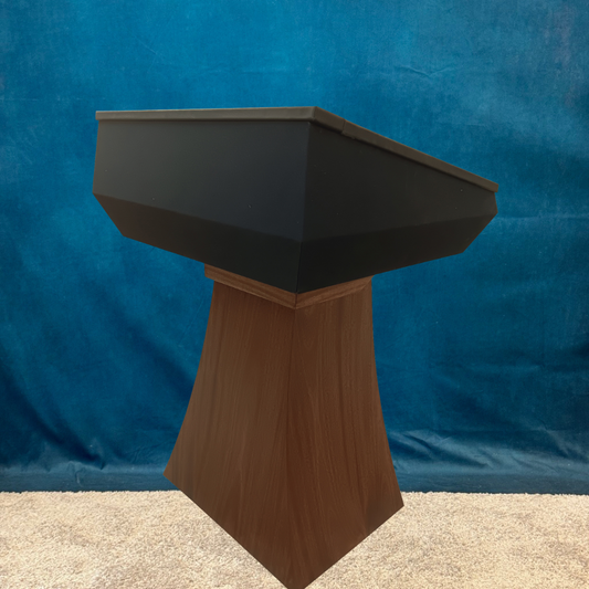 StatesMan™ Lectern – Sophisticated Curved Wooden Podium