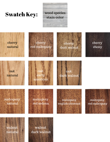 stain swatch key