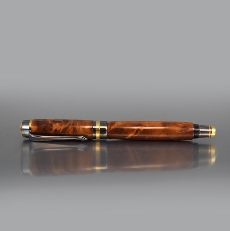 Thuya Burl Executive Hand Turned Rollerball Pen