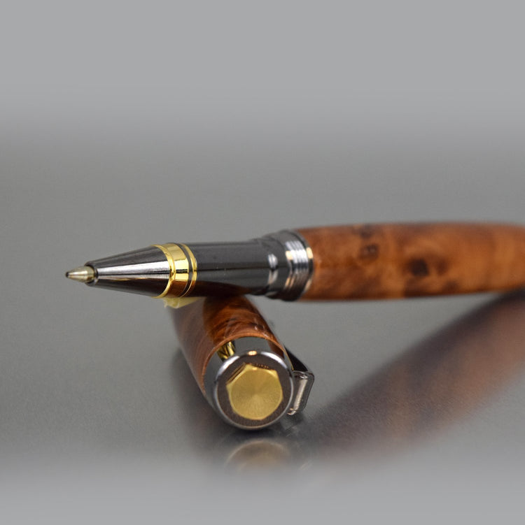 Thuya Burl Executive Hand Turned Rollerball Pen