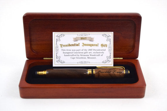 Official 2017 President Trump Commemorative Pen handcrafted from Missouri Walnut