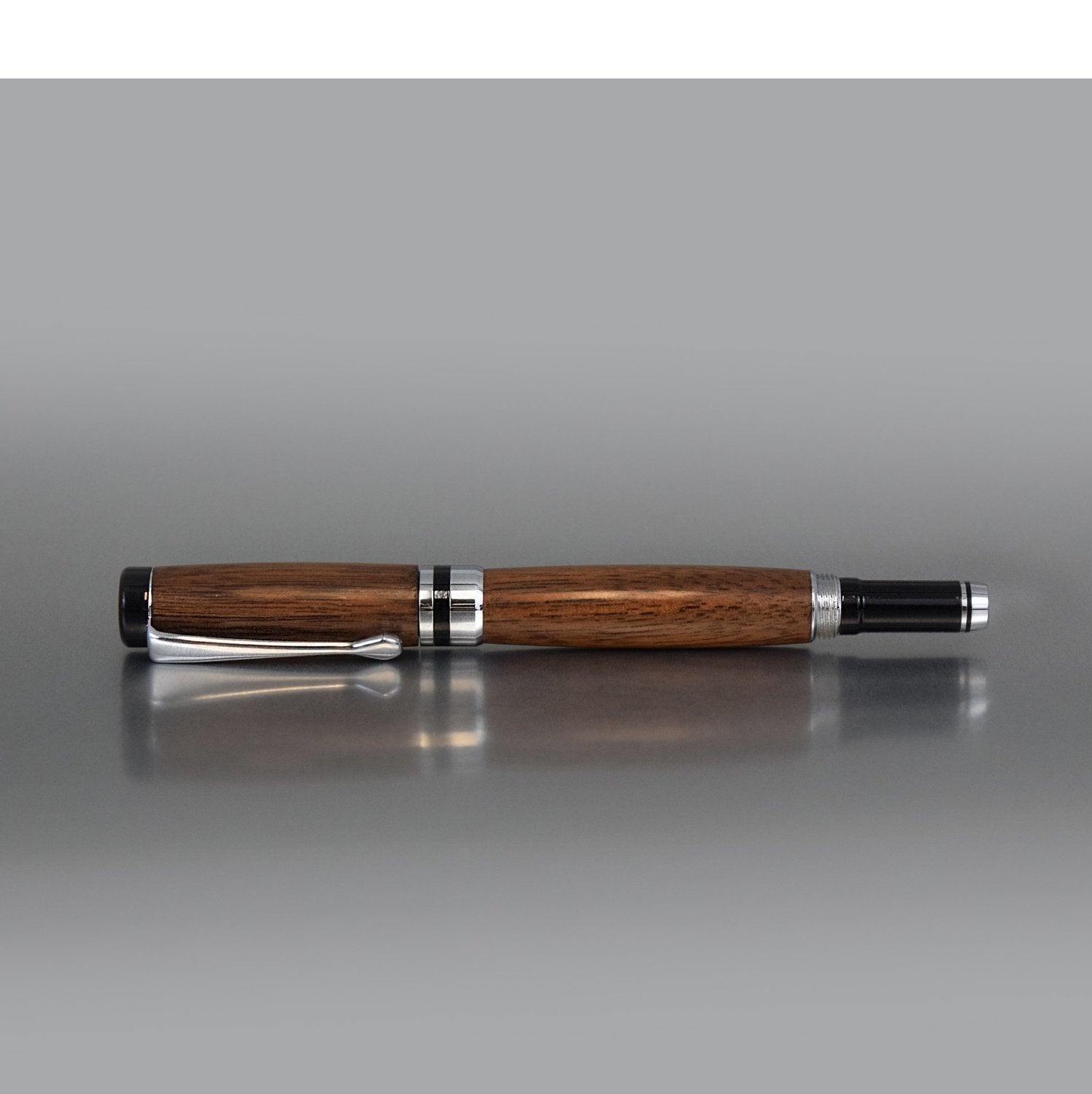 Luxury Walnut wood fountain pen with high-gloss finish